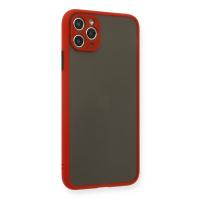 Newface iPhone 11 Pro Max Kılıf Montreal Silikon Kapak - Kırmızı