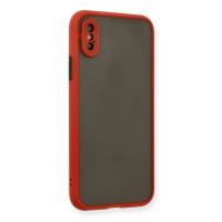 Newface iPhone X Kılıf Montreal Silikon Kapak - Kırmızı