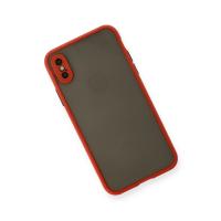 Newface iPhone X Kılıf Montreal Silikon Kapak - Kırmızı