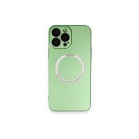 Newface iPhone 13 Pro Kılıf Jack Magneticsafe Lens Silikon - Yeşil