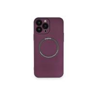Newface iPhone 13 Pro Max Kılıf Jack Magneticsafe Lens Silikon - Mürdüm