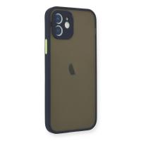 Newface iPhone 12 Mini Kılıf Montreal Silikon Kapak - Lacivert