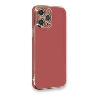 Newface iPhone 12 Pro Max Kılıf Volet Silikon - Kırmızı