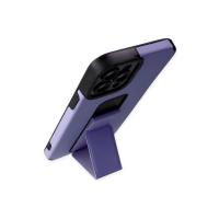 Newface iPhone 12 Pro Max Kılıf Mega Standlı Silikon - Lila