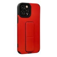 Newface iPhone 12 Pro Max Kılıf Mega Standlı Silikon - Kırmızı