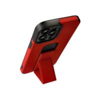 Newface iPhone 12 Pro Max Kılıf Mega Standlı Silikon - Kırmızı