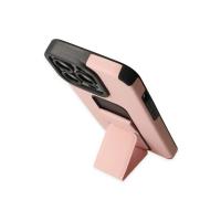 Newface iPhone 13 Pro Kılıf Mega Standlı Silikon - Pudra