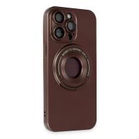 Newface iPhone 13 Pro Max Kılıf Lukka Magneticsafe Kapak - Kahverengi