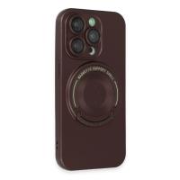 Newface iPhone 14 Pro Kılıf Lukka Magneticsafe Kapak - Kahverengi