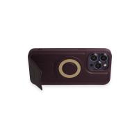 Newface iPhone 13 Pro Max Kılıf Merkür Magneticsafe Standlı Kapak - Derin Mor