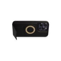 Newface iPhone 14 Pro Kılıf Merkür Magneticsafe Standlı Kapak - Siyah
