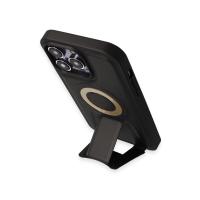 Newface iPhone 14 Pro Kılıf Merkür Magneticsafe Standlı Kapak - Siyah