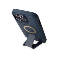 Newface iPhone 14 Pro Kılıf Merkür Magneticsafe Standlı Kapak - Lacivert