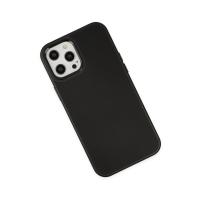 Newface iPhone 12 Pro Max Kılıf Asya Deri Silikon - Siyah