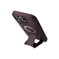 Newface iPhone 14 Pro Kılıf Merkür Magneticsafe Standlı Kapak - Derin Mor
