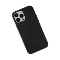 Newface iPhone 13 Pro Max Kılıf Asya Deri Silikon - Siyah