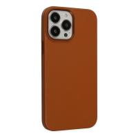 Newface iPhone 13 Pro Max Kılıf Asya Deri Silikon - Kahverengi