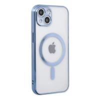 Newface iPhone 14 Plus Kılıf Magneticsafe Lazer Silikon - Sierra Blue