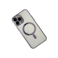 Newface iPhone 14 Pro Kılıf Magneticsafe Lazer Silikon - Mor