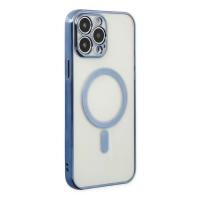 Newface iPhone 14 Pro Kılıf Magneticsafe Lazer Silikon - Sierra Blue