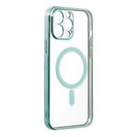 Newface iPhone 14 Pro Max Kılıf Magneticsafe Lazer Silikon - Haki Yeşil