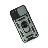 Newface iPhone 6 Kılıf Pars Lens Yüzüklü Silikon - Yeşil