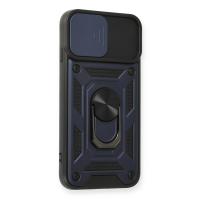 Newface iPhone 7 Kılıf Pars Lens Yüzüklü Silikon - Lacivert