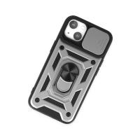 Newface iPhone 14 Kılıf Pars Lens Yüzüklü Silikon - Gümüş