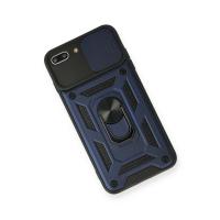 Newface iPhone 7 Plus Kılıf Pars Lens Yüzüklü Silikon - Lacivert