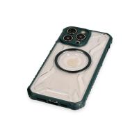 Newface iPhone 12 Pro Max Kılıf Prag Magneticsafe Kapak - Koyu Yeşil