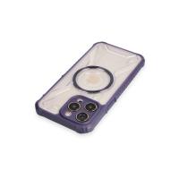 Newface iPhone 12 Pro Max Kılıf Prag Magneticsafe Kapak - Derin Mor