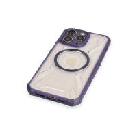 Newface iPhone 12 Pro Max Kılıf Prag Magneticsafe Kapak - Derin Mor