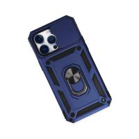 Newface iPhone 14 Pro Kılıf Pars Lens Yüzüklü Silikon - Lacivert