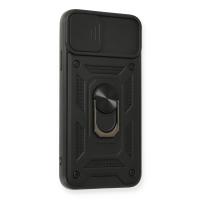 Newface iPhone 11 Pro Kılıf Pars Lens Yüzüklü Silikon - Siyah