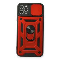 Newface iPhone 11 Pro Kılıf Pars Lens Yüzüklü Silikon - Kırmızı