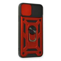 Newface iPhone 11 Pro Kılıf Pars Lens Yüzüklü Silikon - Kırmızı