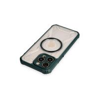 Newface iPhone 13 Pro Kılıf Prag Magneticsafe Kapak - Koyu Yeşil