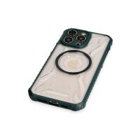 Newface iPhone 13 Pro Kılıf Prag Magneticsafe Kapak - Koyu Yeşil