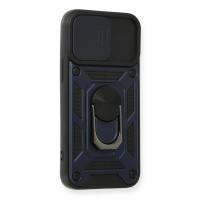 Newface iPhone 12 Kılıf Pars Lens Yüzüklü Silikon - Lacivert