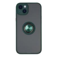 Newface iPhone 14 Kılıf Montreal Yüzüklü Silikon Kapak - Yeşil