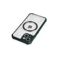 Newface iPhone 14 Kılıf Prag Magneticsafe Kapak - Koyu Yeşil