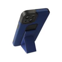 Newface iPhone 14 Plus Kılıf Mega Standlı Silikon - Mavi