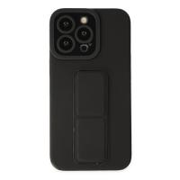 Newface iPhone 14 Pro Kılıf Mega Standlı Silikon - Siyah