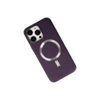 Newface iPhone 13 Pro Max Kılıf Coco Deri Magneticsafe Silikon - Derin Mor