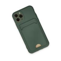 Newface iPhone 11 Pro Kılıf Kelvin Kartvizitli Silikon - Koyu Yeşil