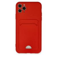 Newface iPhone 11 Pro Max Kılıf Kelvin Kartvizitli Silikon - Kırmızı