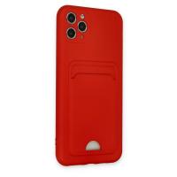 Newface iPhone 11 Pro Max Kılıf Kelvin Kartvizitli Silikon - Kırmızı