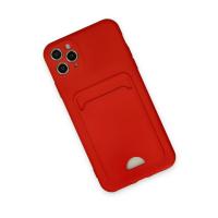 Newface iPhone 11 Pro Max Kılıf Kelvin Kartvizitli Silikon - Kırmızı