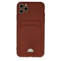 Newface iPhone 11 Pro Max Kılıf Kelvin Kartvizitli Silikon - Bordo