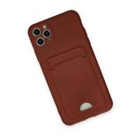 Newface iPhone 11 Pro Max Kılıf Kelvin Kartvizitli Silikon - Bordo